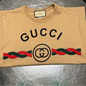 Gucci Tan Logo Men's T-Shirt